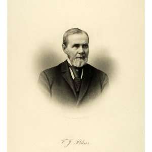 com 1895 Steel Engraving Portrait Franklin J. Blair Milwaukee Edmond 