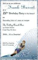 Custom Water Ski Slalom Birthday Party Invitations  