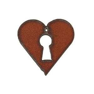  The Lipstick Ranch Rusted Iron Heart Lock 45mm Charms 