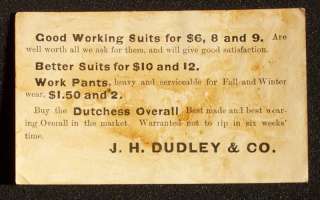 1882 Sailors Igloo Dudley Clothiers Waterbury CT VTC  