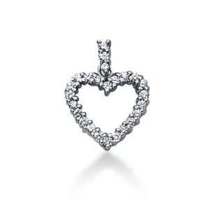   Gold 0.68ct Carat Heart Diamond Pendant E Color Vs1 Clarity Jewelry