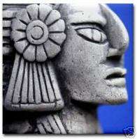 Mexico Fertility Stone Idol God Aztec Ceramic Art Tile  