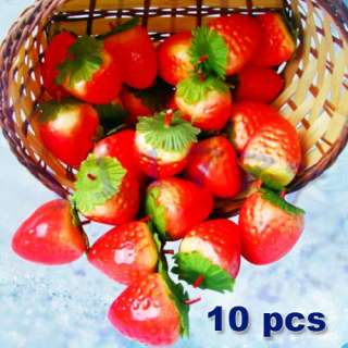 10 pcs fake mini Strawberry artificial fruit house decor new  