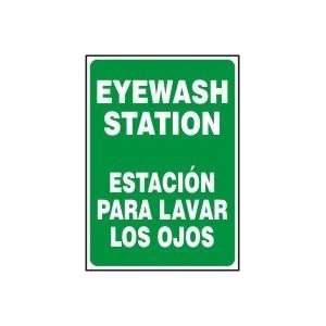  EYEWASH STATION (BILINGUAL) Sign   14 x 10 .040 Aluminum 