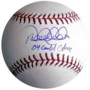  Derek Jeter Autographed MLB Baseball with 04 Gold Glove 