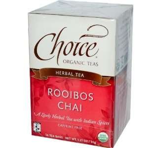 Herbal Tea, Rooibos Chai, Caffeine Free, 16 Tea Bags, 1.27 oz (36 g 