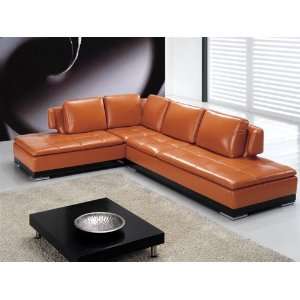 Italian Leather Sectional Sofa Set   Gregor Leather Sectional with 