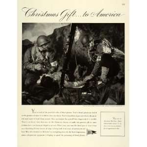   Injured Soldier American Red Cross Christmas   Original Print Ad