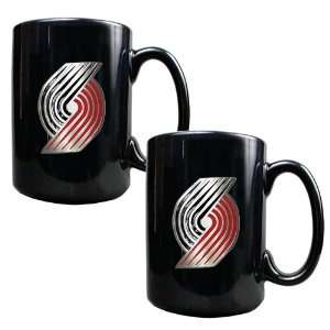   Blazers 2 Piece Matching NBA Ceramic Coffee Mug Set