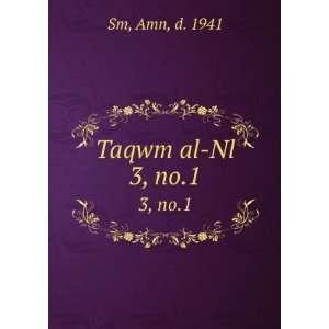  Taqwm al Nl. 3, no.1 Amn, d. 1941 Sm Books