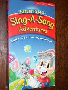 Reader Rabbit Sing A Song Adventures (VHS, 2000)  