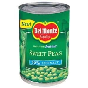 Del Monte 50% Less Salt Sweet Peas 14.5 Grocery & Gourmet Food