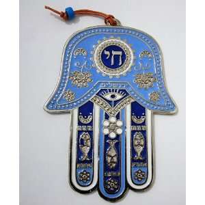  925 Silver Plated Evil Eye HAMSA Chai Jewish Israel CHAI 