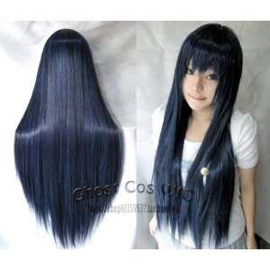 Vocaloid New Long Cosplay Party Dark Blue Straight Wig 