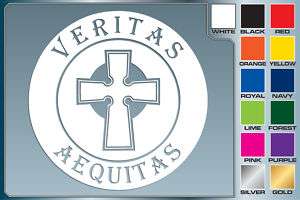 BOONDOCK SAINTS Veritas Aequitas cut vinyl car decal  