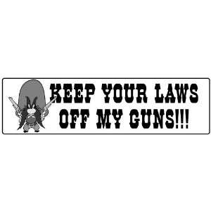  Magnetic Bumper Sticker YOSEMITE SAM   KEEP YOUR LAWS OFF 