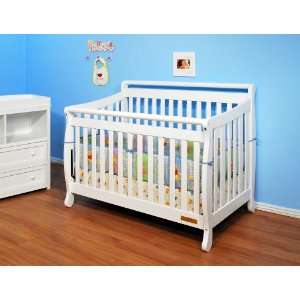  Athena Amy 3 in 1 Convertible Crib, White Baby