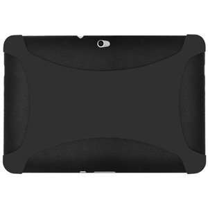 New Amzer Silicone Skin Jelly Case Black For Samsung Galaxy Tab 10.1 