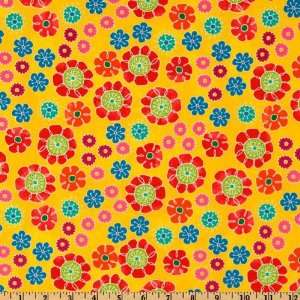  44 Wide Lift Your Spirits Flowers Yellow Fabric By The 