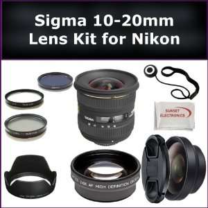  Sigma 10 20mm f/4 5.6D EX DC HSM Autofocus Zoom Lens Kit 