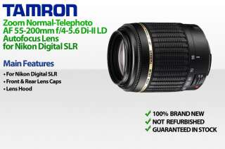 Tamron 55 200mm 4 5.6 Lens f/Nikon 55 200 D80 D90 NEW 725211157038 