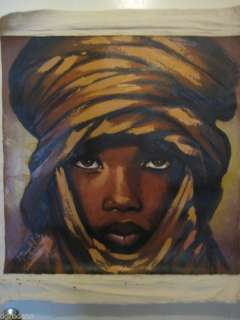 Oil Painting Tuareg Morocco Original Africa Sahara Man  