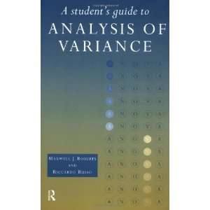  A Students Guide to Analysis of Variance [Paperback 