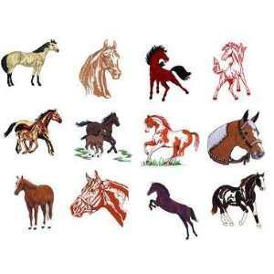    Embroidery Machine Designs CD JUMBO HORSES II