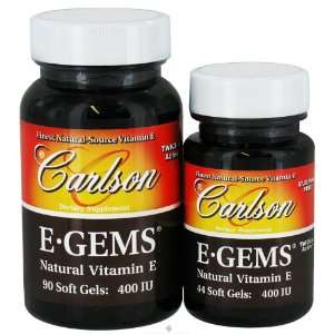  Carlson Labs   E Gems Natural Vitamin E Bonus Pack 400 IU 