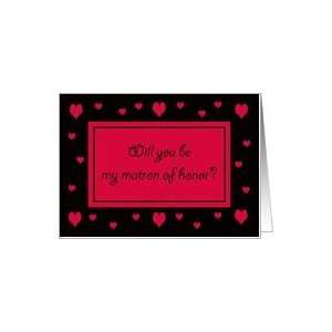  Matron of Honor Card    Hearts Card Health & Personal 