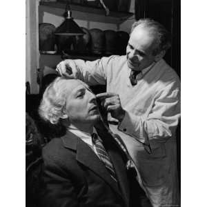  Basso Ezio Pinza Being Fitted for a Wig Backstage at the 