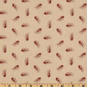 44 Wide Andover Reproduction Sampler Home To Roost Feathers Khaki 