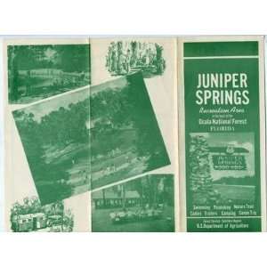  Juniper Springs Florida Brochure and Map 1949 Everything 
