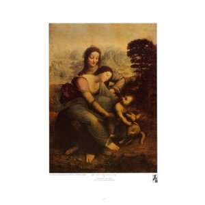  The Virgin, Child, and St. Anne by Leonardo Da Vinci 12x19 