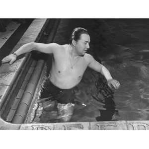  Musician Ferruccio Tagliavini Taking a Swim Photographic 