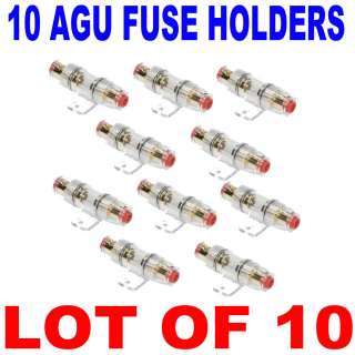 10 AGU FUSE HOLDER FOR 8 GA OR 10 GAUGE POWER CABLE HOLDERS SHIPS FAST 
