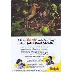  1962 Kodak Color Movie Camera Vintage Ad 