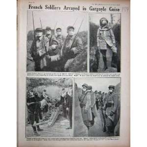  1915 WW1 French Soldiers Anti Poison Gas Mask Gargoyle