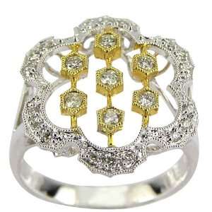  Antique Diamond Flower Ring   6.5 DaCarli Jewelry