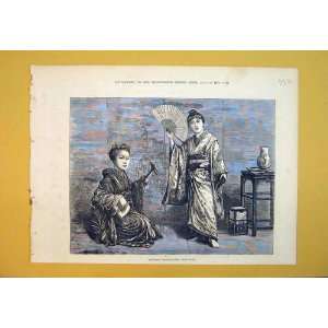  Japanese Dancing Girl Practising 1874 Costumes Women