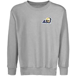  NCAA Angelo State Rams Youth Ash Logo Applique Crew Neck 