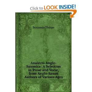   , from Anglo Saxon Authors of Various Ages Benjamin Thorpe Books