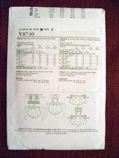 VOGUE APRONS PATTERN 8740. All sizes. New, uncut and factory folded 