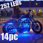 NEW 6pc BLUE LED NEON FLEXIBLE MOTORCYCLE LIGHTING KIT items in 
