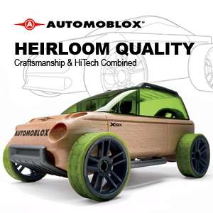 NEW* AUTOMOBLOX X9X Green SUV Car   wooden puzzle model  