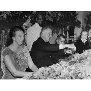 President Franklin D. Roosevelt and His Family, Smiling and Laughing 