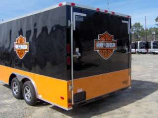 x16 enclosed motorcycle cargo 4 bike trailer Harley Davidson ramp 