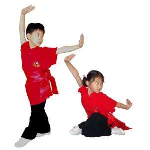  Tai Chi Kung Fu Uniform   Soft cotton / Short Sleeves Red 