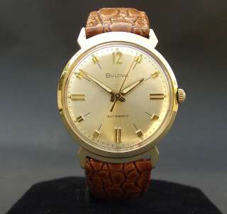 1968 Vintage BULOVA AUTOMATIC 11ALAC 17J MEN SWISS FANCY MODERN LUGS 