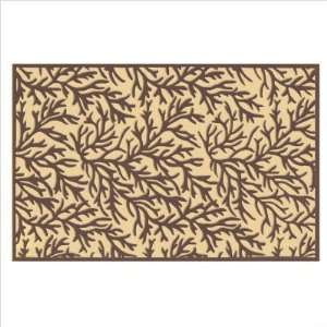  Botanical Coral Reef Brown / Tan Contemporary Rug Size 3 